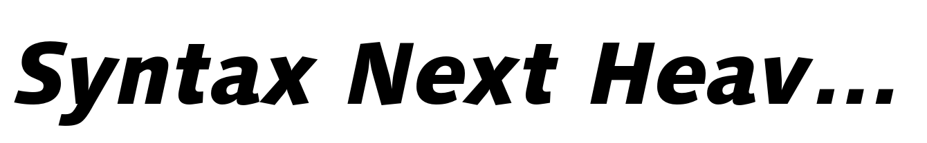 Syntax Next Heavy Italic